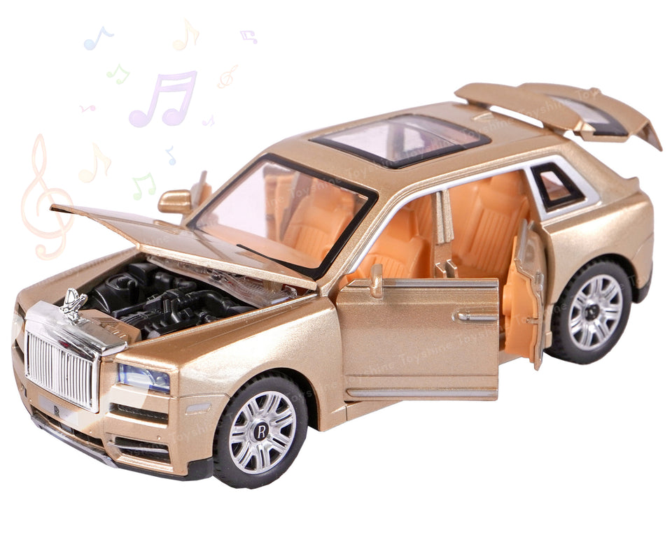 Toyshine 1:32 Scale Rolls-Royce Phantom Model Alloy Six Side Open Die-Cast Pull Back Toy Car with Sound and Light Echo Car Model Toy - Maroon