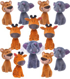 Toyshine Pack of 12 Amazing Bobblehead Giraffe, Elephant, and Lion with Auto Dashboard Adhesive | Return Gift, Birthday Gifts