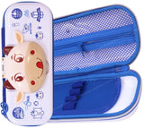 Toyshine I Love Milk Hardtop Pencil Case with Multiple Compartments - Kids School Supply Organizer Students Stationery Box - Girls Pen Pouch- White