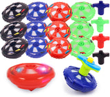 Toyshine 12 Pack Colourful Light Balance Flashing Peg Top Party Favors Singing Musical Toy for Kids 3+