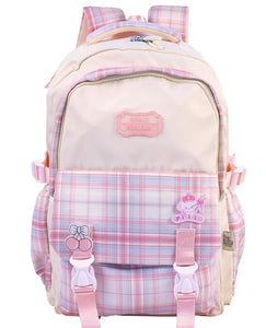 Toyshine 18 Inches Spacious and Stylish High School College Backpacks for Teen Girls Boys Lightweight Bag - Cream
