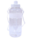 Spanker Sports Water Bottle 1.5 L / 55 OZ Half Gallon Carry Handle Big Water Jug For Sport | Ecofriendly, Plastic, Leakproof- White