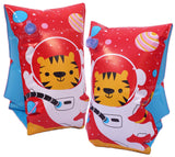 Toyshine PVC Swimming Arm Float Rings for Kids, Arm Floaties Inflatable Swim Arm Bands Floater Sleeves Swimming Rings Tube Armlets for Kids Toddlers Children 30 cm x15cm - Tiger