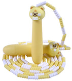 Toyshine Adjustable Length Tangle-Free Segmented Pvc Soft Beaded 2.6M Fitness Jump Rope for Outdoor Fun Activity Exercise kids Fitness - Yellow Panda