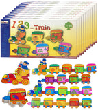 Toyshine Pack of 10 Number Train 123 Puzzle Toy, Educational and Learning Toy | Birthday Return Gift Party Favor for Kids Girls Boys