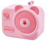 Toyshine Pack of 6 Camera Shape Manual Handheld Easy to Operate Pencil Sharpener inbuilt with Stronger Helical Blade for Kids and Artists - Pink