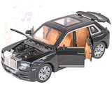 Toyshine 1:32 Scale Rolls-Royce Phantom Model Alloy Six Side Open Die-Cast Pull Back Toy Car with Sound and Light Echo Car Model Toy - Black