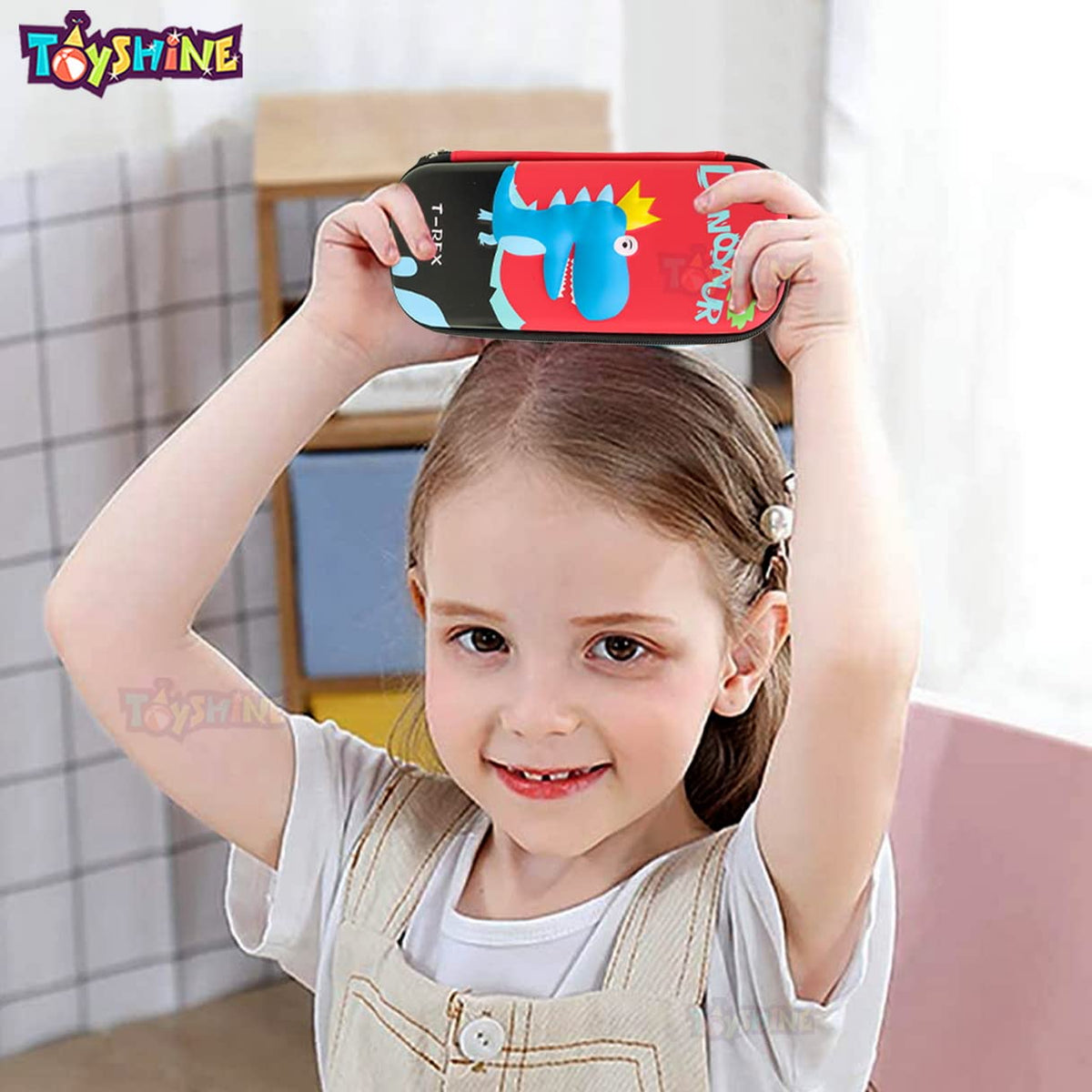 Buy Toyshine Dinosaur Hardtop Pencil Case with Compartments- Girls