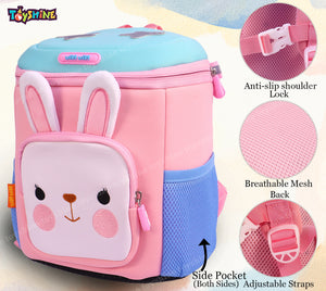 Toyshine My Cutesy Rabbit Backpacks for Kids Girls Boys Cute Toddler Backpack Preschool Nursery Travel Bag - Mini S - Blue