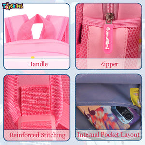 Toyshine 12" Cute Elephant Face Backpack for Kids Girls Boys Toddler Backpack Preschool Nursery Travel Bag,Mini Size - Pink