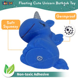 Toyshine 5 pc Floating Squeezy Cute Unicorn Bathtub Floating Squirter Toys for 1 2 3 4 Year Old Boys Girls Kids