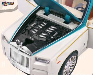 Toyshine 1:24 Scale Rolls-Royce Alloy Car Metal Die Cast, Opening Doors, Vehicle Toy Car with Sound and Light for Kids Boy Girl Gift - Green