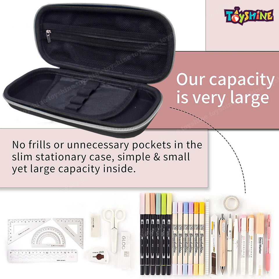 Toyshine 88 Racer Hardtop Pencil Case with Compartments - Kids Large Capacity School Supply Organizer Students Stationery Box - Girls Boys Pen Pouch- Light Green