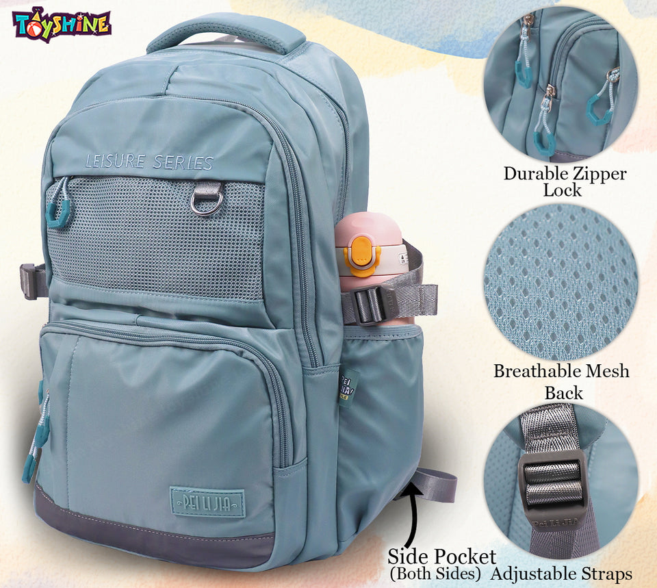 Toyshine 18 Inches High School College Backpacks for Teen Girls Boys Lightweight Bag- Green