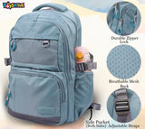 Toyshine 18 Inches High School College Backpacks for Teen Girls Boys Lightweight Bag- Green