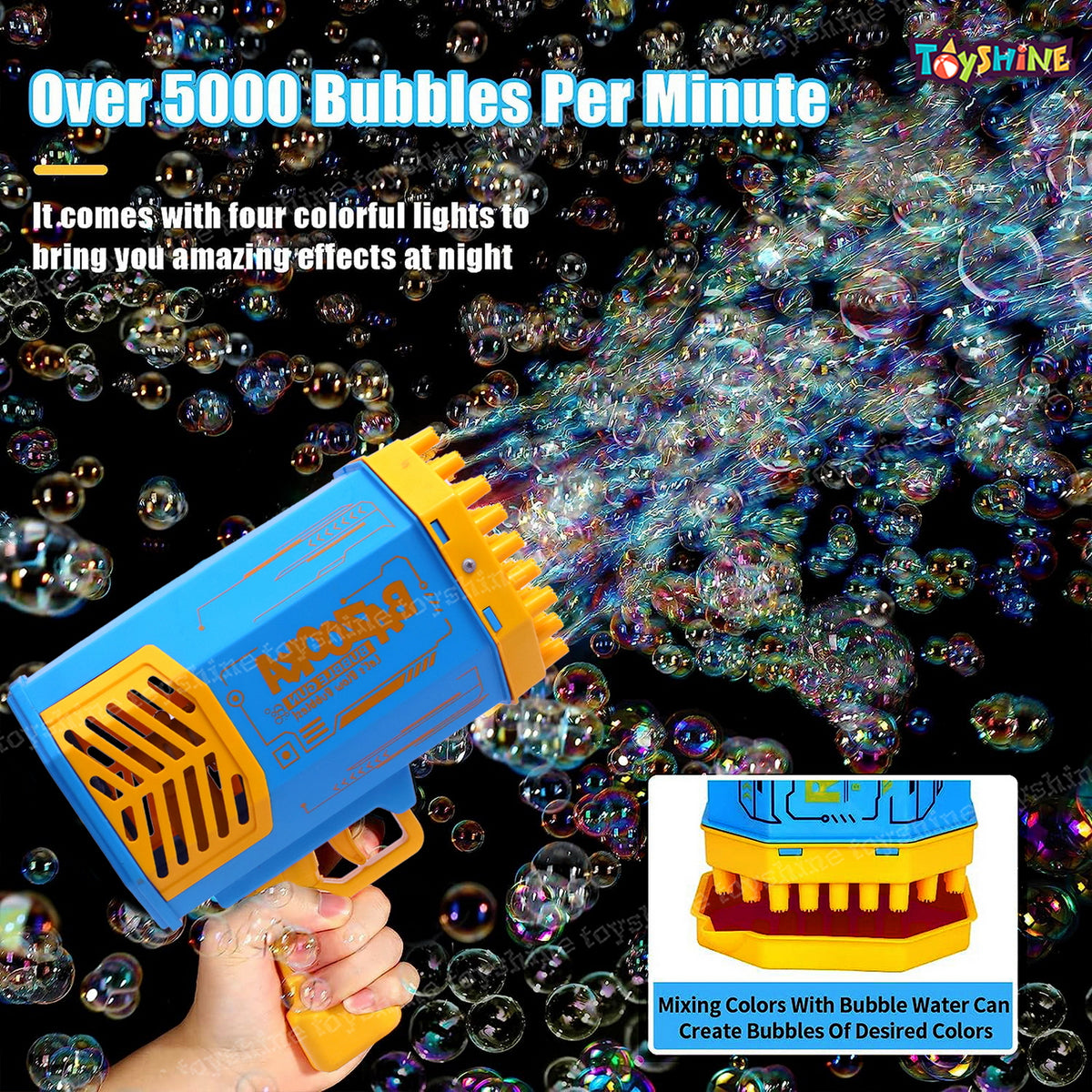 Toyshine 69 Holes Big Powerful Machine Bubble Bazooka Gun Toys for for