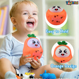 Toyshine Roly Poly Push Shake Wobbling Tumbler Doll Toy with Musical Sound – Fun Play for Toddlers & Kids (Orange)