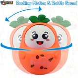 Toyshine Roly Poly Push Shake Wobbling Tumbler Doll Toy with Musical Sound – Fun Play for Toddlers & Kids (Orange)