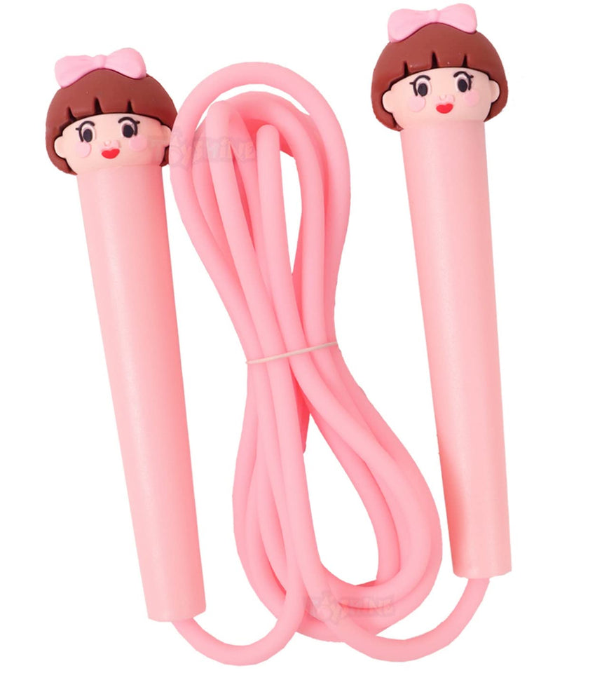Toyshine Kids Skipping Rope Jump Rope, 6.5 ft Adjustable PVC Skipping Rope for Boys and Girls Fitness, Doll Bow - Mix Color