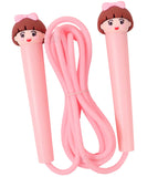 Toyshine Kids Skipping Rope Jump Rope, 6.5 ft Adjustable PVC Skipping Rope for Boys and Girls Fitness, Doll Bow - Mix Color