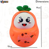 Toyshine Roly Poly Push Shake Wobbling Tumbler Doll Toy with Musical Sound – Fun Play for Toddlers & Kids (Orange)