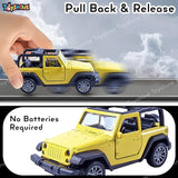 Toyshine 1:32 Scale Die Cast Thaar Model Vehicle Toy Car with Pull Back Function Along with Opening Door Feature for Kids Boy Girl 3+Years, Yellow