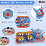 Toyshine 14 Pcs Stainless Steel Kitchen Set Tea Party Pretend Play Fun Learning Playset Toy for Kids 3+, Model D