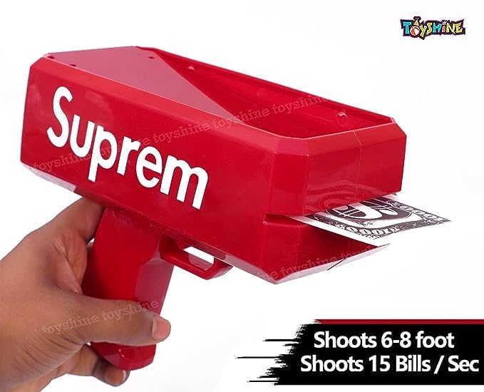 Toyshine Money Gun Cash Gun Super Gun Spray Gun Dollar Gun Cash Toy Sh