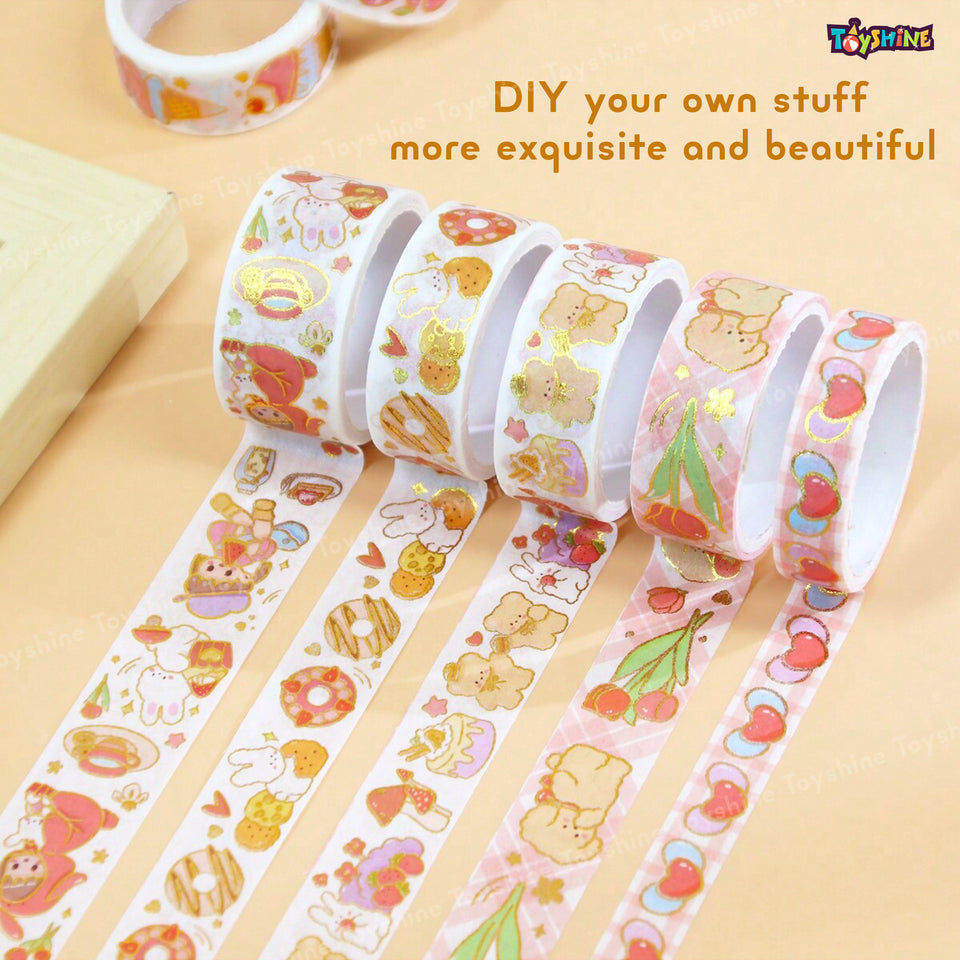 Toyshine 20 Rolls Kawaii Washi Tape Set Decorative Tape Art Supplies for Girls Aesthetic Decor for Scrapbook Journaling Kid's DIY Craft Office Supplies
