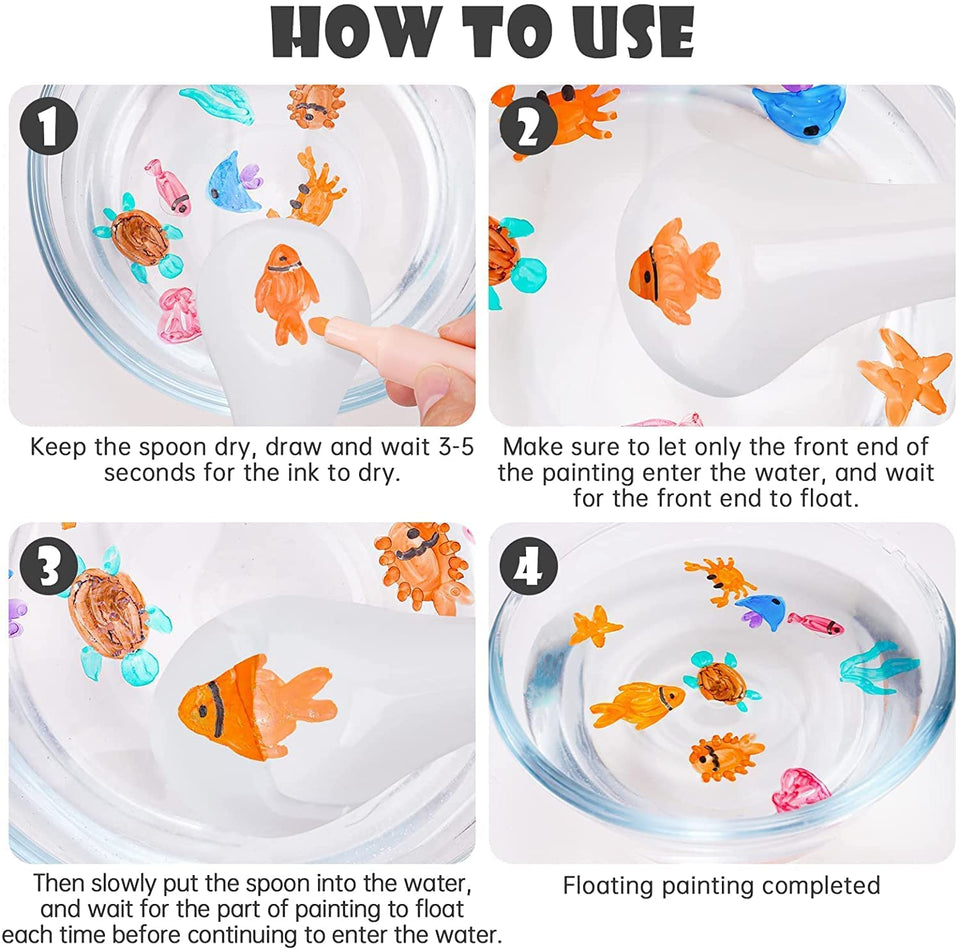 Toyshine 3 in 1 Stationery Combo-Hardtop Pencil Case with Colorful Erasers and 8 Pcs Water Erasable Markers for Kids