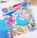 Toyshine 6 Sheets 3D Puffy Stickers for Kids Scrapbooking Notebook Project Practicles Decoration and Fun Birthday Gift Party Supplies Reward - Design May Vary