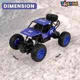 Toyshine 1:18 Scale 27mhz Remote Control Rechargeable High-Speed Rock Climbing Car Toy Mini Alloy Dirt Drift Monster Truck for Kids Boys and Girls 3+, Blue