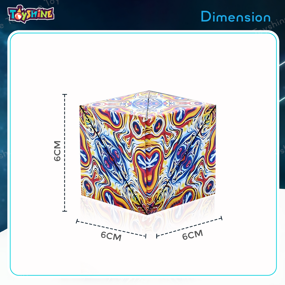 Toyshine Magic Cube Shape Shifting Puzzle Box | Magnetic Puzzle Fun Cube Hand Flip Variety Toy Transforms Into Over 70+ Shapes for Kids & Adults
