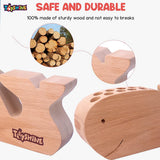 Toyshine Animal Shaped Wooden Pen Pencil Holder|Desk Organizer - Whale