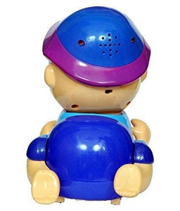 Toyshine Battery Operated Naughty Crawling Baby Toy with Light and Music for Kids, Boy - C