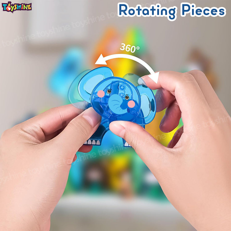 Toyshine 27 Pc Jungle Theme Magnetic Tiles Building Block Constructing & Creative Learning Educational Toy Stem Kit for 3+ yrs