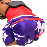 Toyshine Gym Gloves for Weight Lifting, Exercise and Crossfit for Fitness, Yoga Training, Powerlifting, Row, Cycling (Blue-RED) SSTP