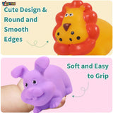 Toyshine Baby Pool Toys | 2ft. Bath Tub with 12 pc Chu Chu Squeezy Animal | Toys for 1-3 Years Indoor & Outdoor Swimming Pool for Kids