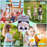 Toyshine 12" Panda Face Backpack for Kids Girls Boys Toddler Preschool Casual Shoulder Daypack Bag (30cm,Grey)