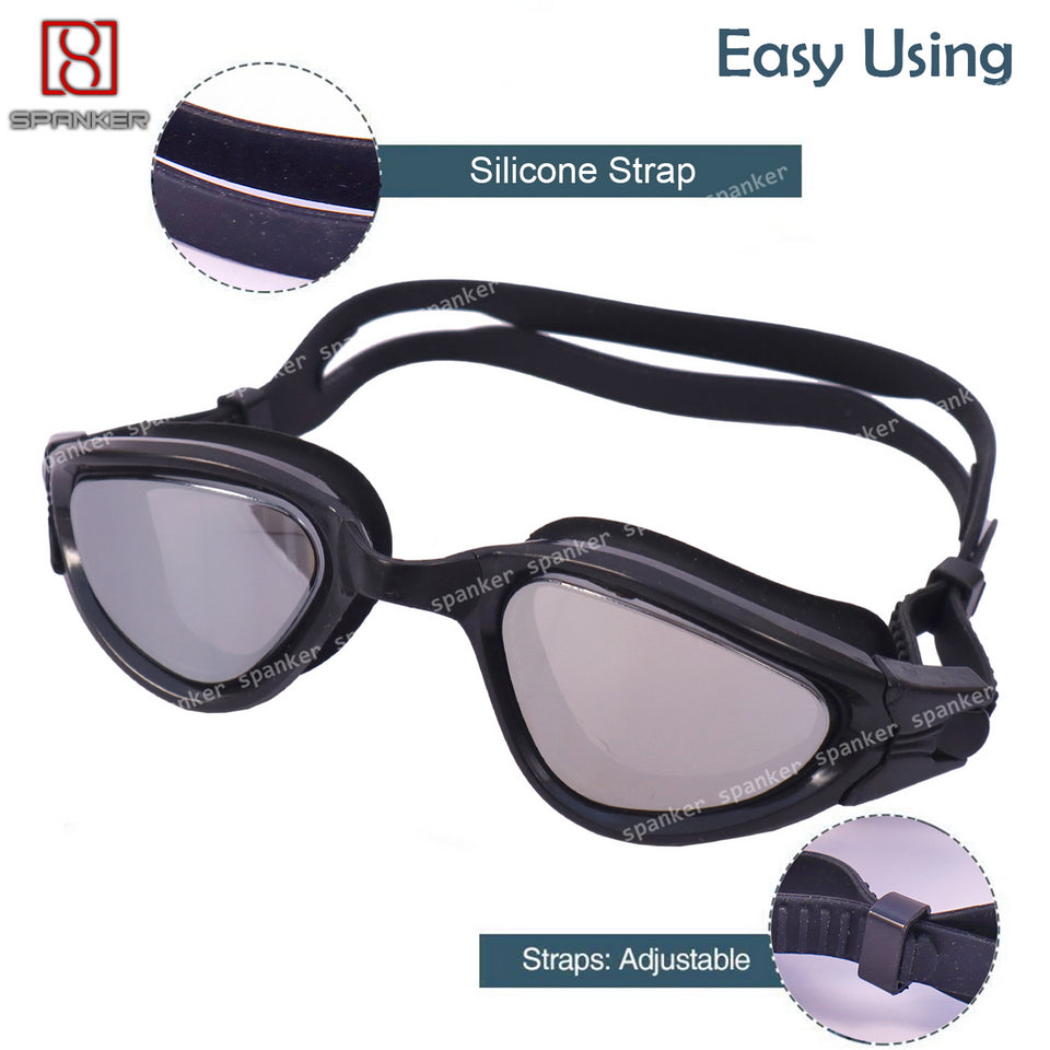 Spanker Swimming Goggles for Children Teens, Anti-Fog Anti-UV Youth Swim Glasses Leak Proof Twin (Pack of 2) Color May Vary