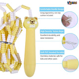 Toyshine Adjustable Length Tangle-Free Segmented Pvc Soft Beaded 2.6M Fitness Jump Rope for Outdoor Fun Activity Exercise kids Fitness - Yellow Panda