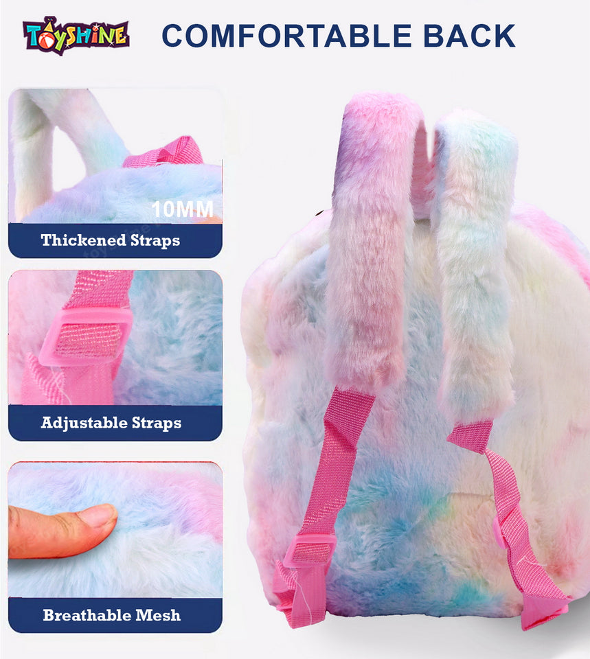 Toyshine Unicorn Plsuh Kids Backpack Bag 11,4'' Age 3+ Unicorn Gifts Girls Boys Ideal for Birthday, Travel, Perfect Companion- M2