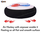 Toyshine Ice Hockey Kit for Kids, Battery Operated Air Powered Game Disk Ball Shuttle Ball Hover Hockey for Kids 3 to 10 Years Old