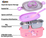 Toyshine Set of 3 Unicorn Combo Pack | Football, Pouch, Lunch Box | Gift Set for Kids, School Supplies