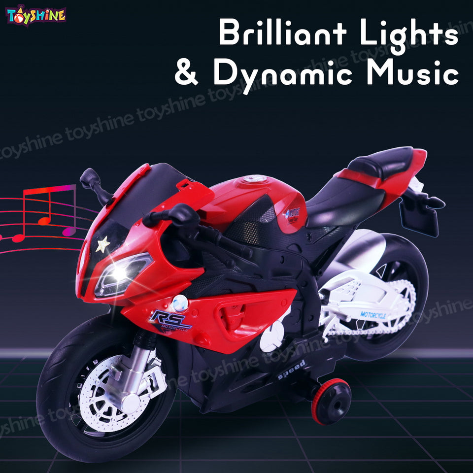 Toyshine 1:20 scale Remote Control Rechargeable 360° Spinning Action Performing Racing Motorbike Toy with Light & Sound Function for Boys Girls 5-12 Years - Red