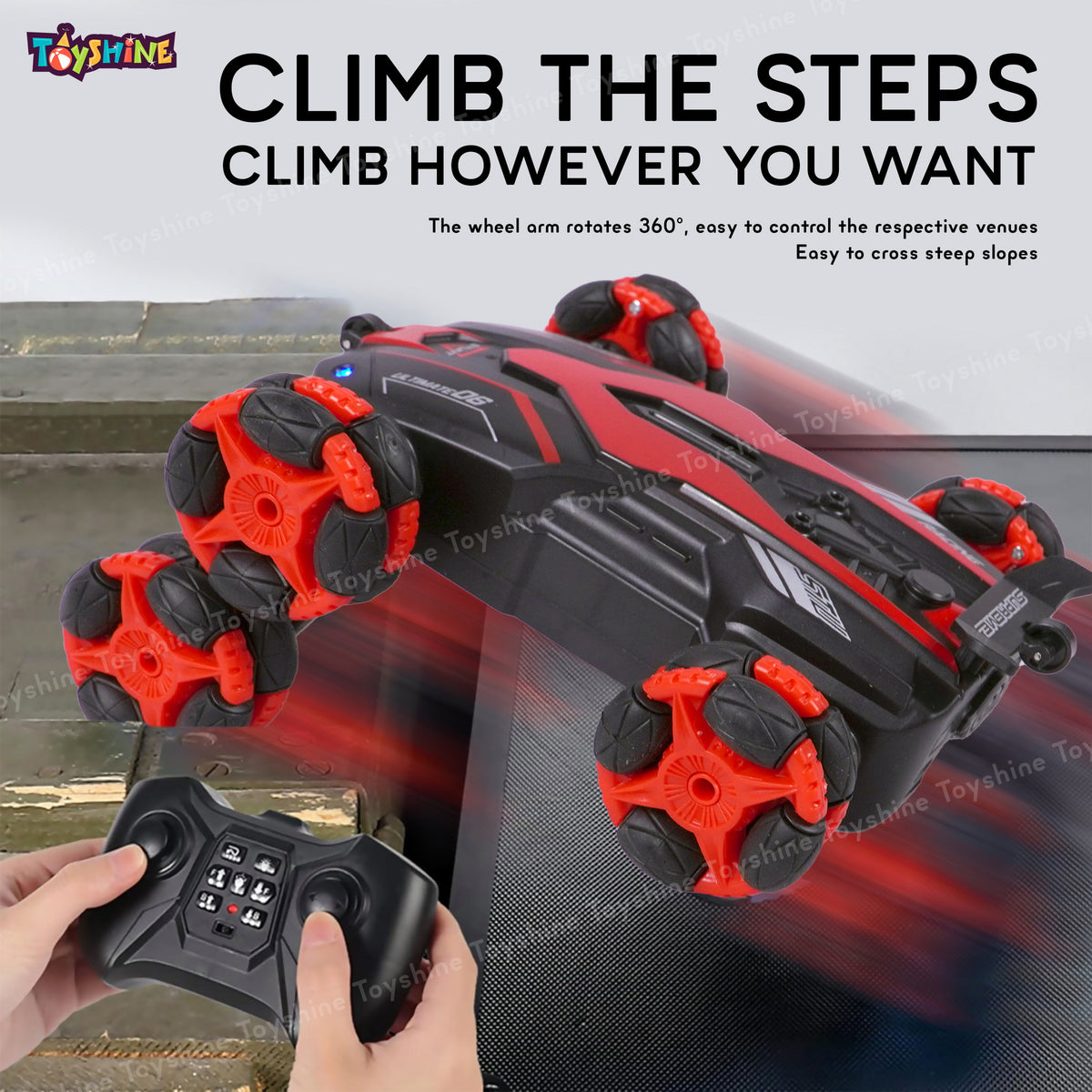 Toyshine Wheels 360°Rotating Remote Control Rechargeable Stunt Car S