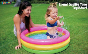 Toyshine 3 Feet Inflatable Kids Pool Bath Pool Tub, Summer Water Fun Bathing Tub Toy for Kids - 34x 10 Inches