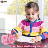 Toyshine Pack of 6 Camera Shape Manual Handheld Easy to Operate Pencil Sharpener inbuilt with Stronger Helical Blade for Kids and Artists - Pink