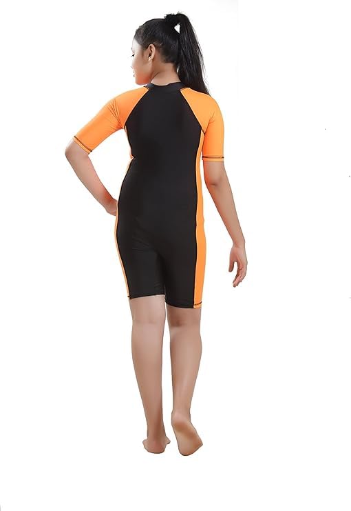 Toyshine Pack of 2 Poly Lycra Stretchable Girls Multipurpose Wear for Swimming I Diving I Cycling I Skating | Aerobics | Size 36 for kids