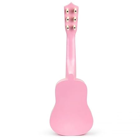 Toyshine 21" Unicorn Theme 4 String Guitar Easy-to-Hold Thin Frets Low String Musical Instrument Learning Educational Toy Gift for Toddlers Kids